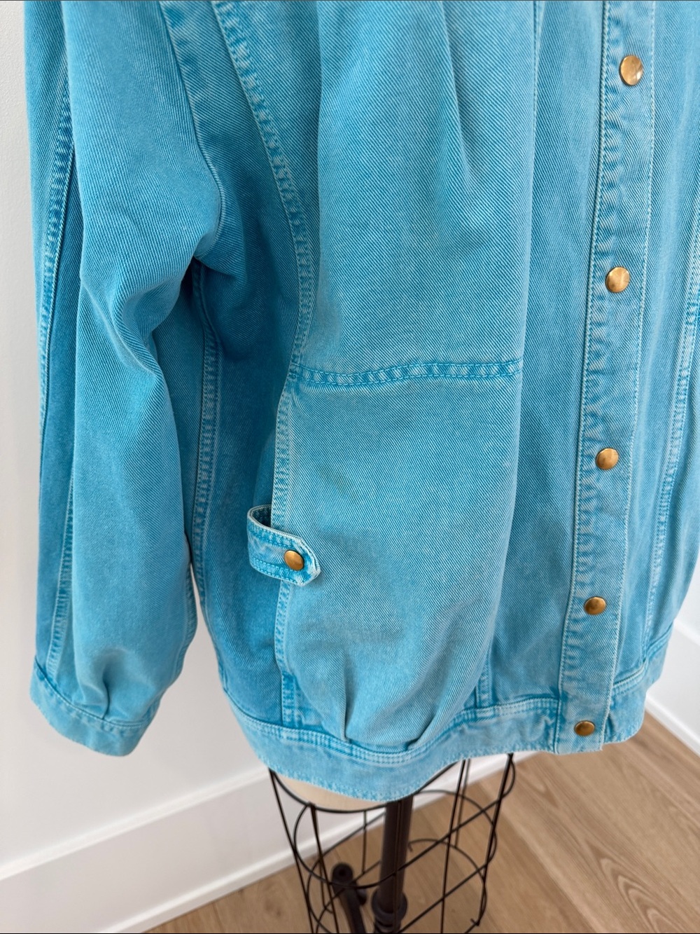 Gucci Turquoise Denim Jacket with Cherry Patch - Picture 6 of 16
